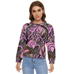 Pink Browning Deer Glitter Camo Women s Long Sleeve Raglan T-shirt