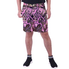 Pink Browning Deer Glitter Camo Men s Pocket Shorts by Maspions