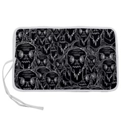 Old Man Monster Motif Black And White Creepy Pattern Pen Storage Case (s) by dflcprintsclothing