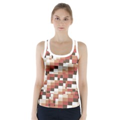 Chromaticmosaic Print Pattern Racer Back Sports Top