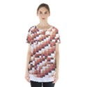 ChromaticMosaic Print Pattern Skirt Hem Sports Top View1