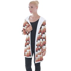 Chromaticmosaic Print Pattern Longline Hooded Cardigan by dflcprintsclothing