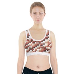 Chromaticmosaic Print Pattern Sports Bra With Pocket by dflcprintsclothing