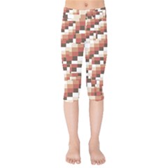 Chromaticmosaic Print Pattern Kids  Capri Leggings 