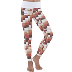 Chromaticmosaic Print Pattern Kids  Lightweight Velour Classic Yoga Leggings by dflcprintsclothing