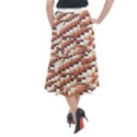 ChromaticMosaic Print Pattern Midi Mermaid Skirt View2