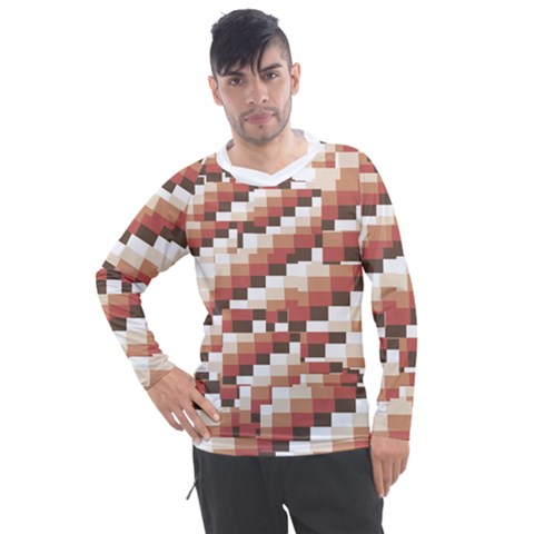 Chromaticmosaic Print Pattern Men s Pique Long Sleeve T-shirt by dflcprintsclothing