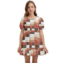 Chromaticmosaic Print Pattern Kids  Short Sleeve Dolly Dress by dflcprintsclothing