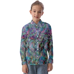 Blend  Kids  Long Sleeve Shirt by kaleidomarblingart