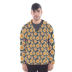 Flower 120424 Men s Hooded Windbreaker