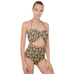 Flower 120424 Scallop Top Cut Out Swimsuit by zappwaits