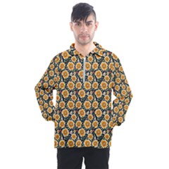 Flower 120424 Men s Half Zip Pullover by zappwaits