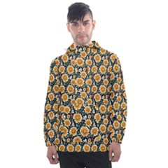 Flower 120424 Men s Front Pocket Pullover Windbreaker