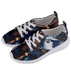 Steampunk Woman With Owl 2 Steampunk Woman With Owl Woman With Owl Strap Women s Lightweight Sports Shoes by CKArtCreations