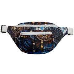 Steampunk Woman With Owl 2 Steampunk Woman With Owl Woman With Owl Strap Fanny Pack by CKArtCreations