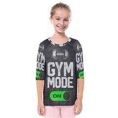 Gym Mode Kids  Quarter Sleeve Raglan T-shirt