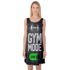 Gym Mode Sleeveless Satin Nightdress