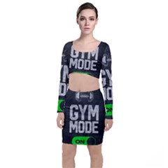 Gym Mode Top And Skirt Sets