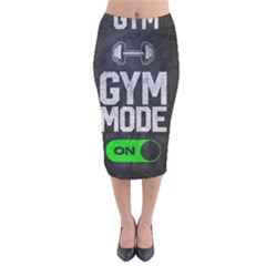 Gym Mode Velvet Midi Pencil Skirt by Store67