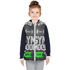 Gym Mode Kids  Hooded Puffer Vest by Store67