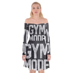 Gym Mode Off Shoulder Skater Dress by Store67