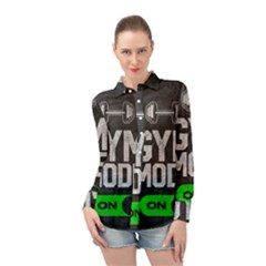 Gym Mode Long Sleeve Chiffon Shirt