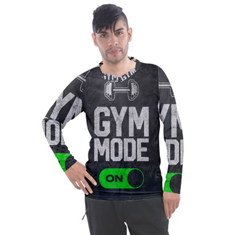 Gym Mode Men s Pique Long Sleeve T-shirt by Store67