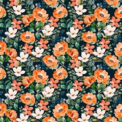 Orange Roses 1 Fabric by DinkovaArt