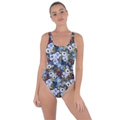 Blue Flowers Dark Blue Flowers Bring Sexy Back Swimsuit by DinkovaArt