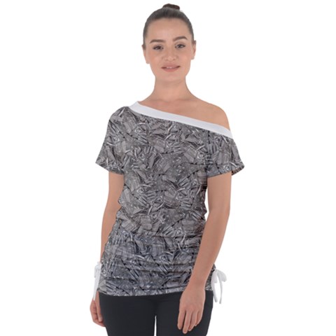 Intricashine Off Shoulder Tie-up T-shirt by dflcprintsclothing