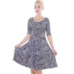 Intricashine Quarter Sleeve A-line Dress by dflcprintsclothing