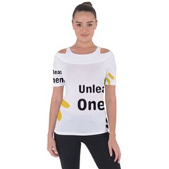 Sacral Chakra s Mantra 1 Shoulder Cut Out Short Sleeve Top