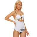 Sacral Chakra s Mantra 1 Knot Front One-Piece Swimsuit View3