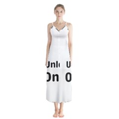 Sacral Chakra s Mantra 1 Button Up Chiffon Maxi Dress