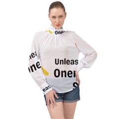 Sacral Chakra s Mantra 1 High Neck Long Sleeve Chiffon Top