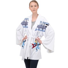 Bluey, Bluey Dad, Bluey Kids, Long Sleeve Velvet Kimono 