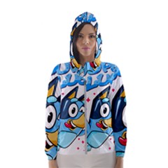 Super Bluey Women s Hooded Windbreaker