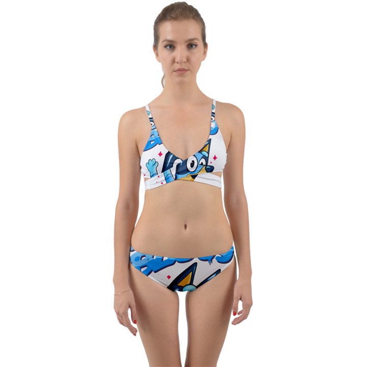 super bluey Wrap Around Bikini Set