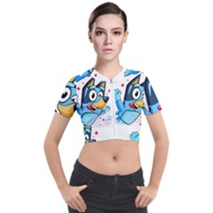 Super Bluey Short Sleeve Cropped Jacket by avitendut