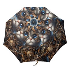 Maine Coon Explorer Folding Umbrellas by CKArtCreations