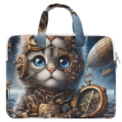 Maine Coon Explorer Macbook Pro 15  Double Pocket Laptop Bag  by CKArtCreations