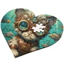 Underwater Explorer Wooden Puzzle Heart View2