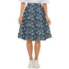 Blue Flowers 001 Classic Short Skirt by DinkovaArt