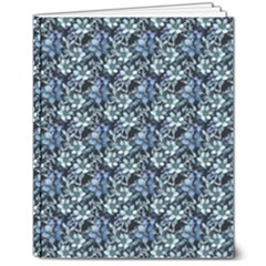 Blue Flowers 001 8  X 10  Softcover Notebook by DinkovaArt