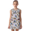 Blue Flowers Kids  Pilgrim Collar Ruffle Hem Dress View1