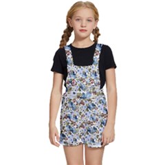 Blue Flowers Kids  Short Overalls by DinkovaArt