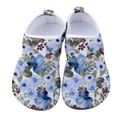 Blue Flowers Men s Sock-style Water Shoes