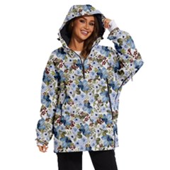 Blue Flowers Women s Ski And Snowboard Waterproof Breathable Jacket