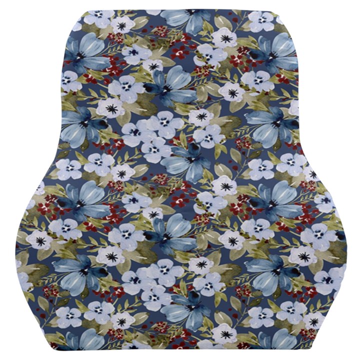 Blue Flowers 2 Car Seat Back Cushion 