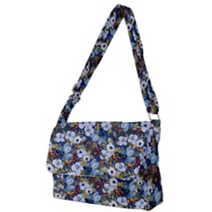 Blue Flowers 2 Full Print Messenger Bag (s)